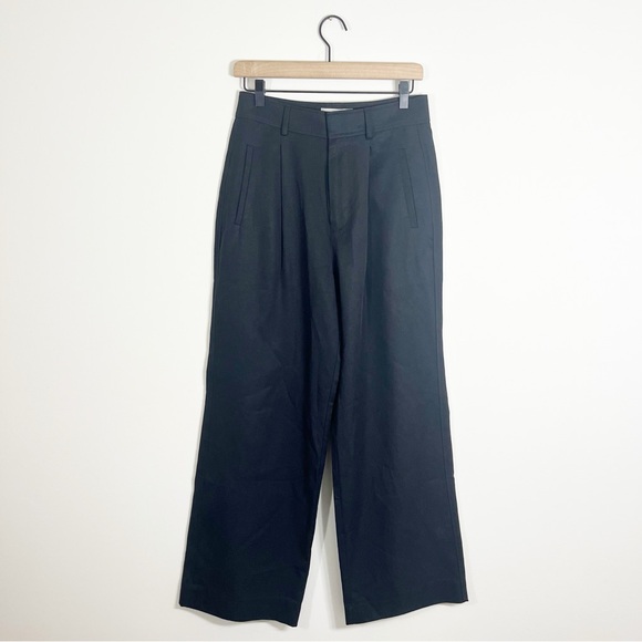Everlane SHORT The Draper Pleated Pant in Buttersmooth Black Size 4 - Picture 7 of 11